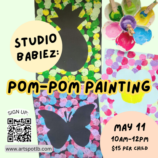(5/11) Studio Babiez: Pom-Pom Painting