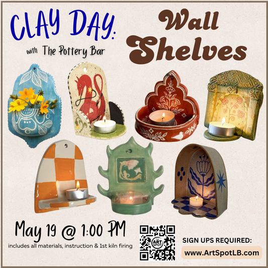 (5/19) Clay Day: Wall Shelves