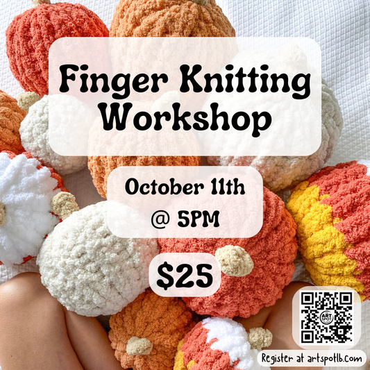 (10/11) Finger Knitting Workshop - Pumpkins!