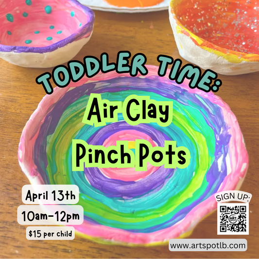 (4/13) Toddler Time: Air Clay Pinch Pots